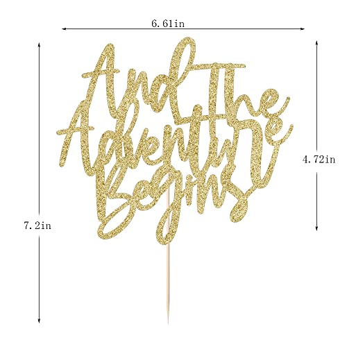 Kaoenla And The Adventure Begins Cake Topper- Suitable For Weddings, Racing, Graduation,Travel, Retirement, Sports, Baby Showers, Wedding Celebration Parties, Can Also Be Used As Photo Props (2) #TOP2