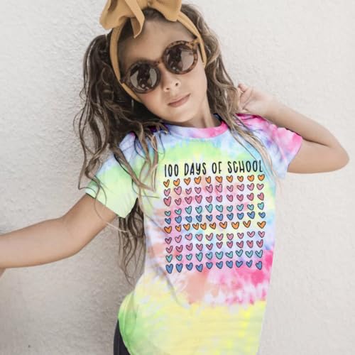 Image of BANGELY 100 Days of School Shirts for Kids Back to School Graphic Tee 100 Days Celebration Tshirt Elementary Student Gift