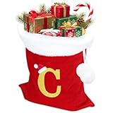 calza befana personalizzata con foto ADATTATE PER: Ideali per le feste di Natale, questi sacchetti con lettere contengono regali, biglietti e caramelle. Diventa Babbo Natale scegliendo l'iniziale di un bambino per una sorpresa personalizzata. Una decorazione festiva per case, scuole, uffici e ristoranti per creare una calda atmosfera di vacanza.