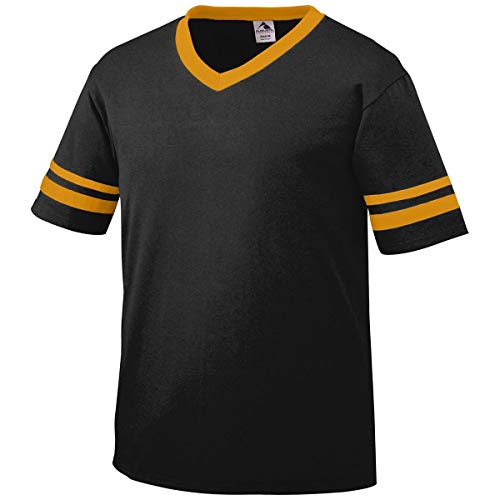 Augusta Sportswear Sleeve Stripe Jersey, 2XL, Black/Gold