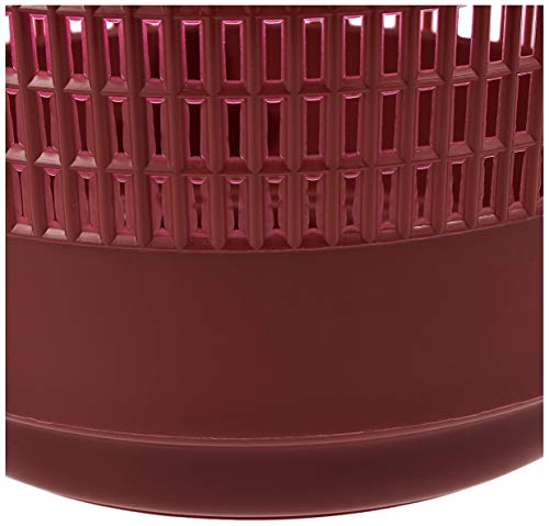 كوزموبلاست - سلة مهملات بلاستيك مستديرة S 9 لتر، احمر داكن، يُفتح من أعلى