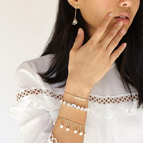 Sorrelli Cadenza Slider Bracelet, Bright Gold-Tone Finish, Crystal #TOP1
