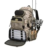 Mochila 55 Litros de Pesca, Mochila de Grande Capacidade para Camping e Trilha ao Ar Livre (Camuflagem)