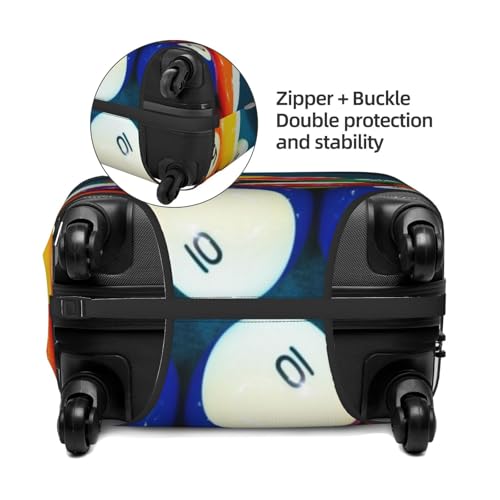 Billiard Print Luggage Suitcase Covers Elastic Washable Luggage Protector Luggage Covers For Suitcase4