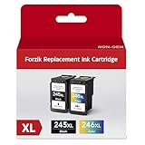 Forzik 245XL Ink Cartridge Compatible with Canon 245 XL 246XL for PIXMA MG2420 MG2520 MG2522 MG2525 MG2920 MG2922 MG2924 Printer (Black and Tri-Color 2 Pack)