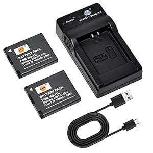 DSTE NB-11L Camera Battery (2-pack) and Charger Compatible with Canon PowerShot A3500 A4000 A2300 A2400 A2500 A2600 A3400