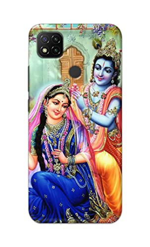 Image of Printed Hard Back Cover Case for Mi Redmi 9 Activ | Mi Redmi 9 Back Cover (Radha Krishna) -1803
