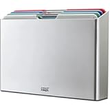 Joseph Joseph Folio Chopping Board Set of 4&comma; Large- Silver&sol;Coast