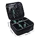 Travel Makeup Train Case Makeup Cosmetic Case Organizer Portable Artist Storage Bag 10.3'' with Adjustable Dividers for Cosmetics Makeup Brushes Toiletry