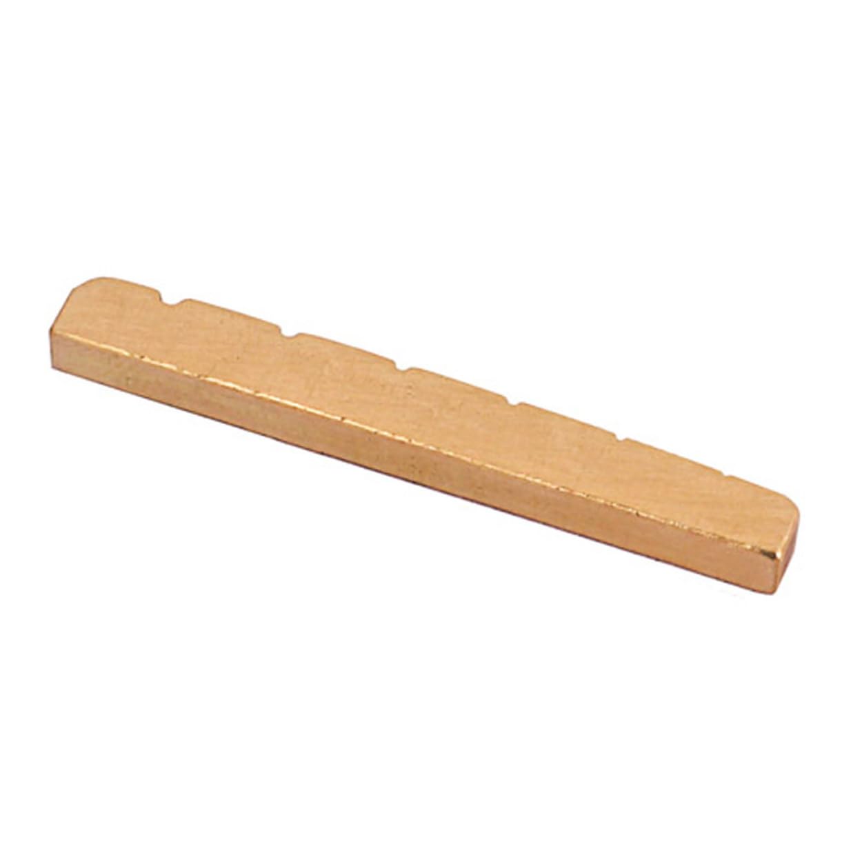 GOOHOCHY 6 String Brass Guitar Nut for String Electric Bass Instrument Accessory with Precise Rounded Slot for Enhanced Tone and Upgraded Performance Glossy Finish Durable Replacement Part