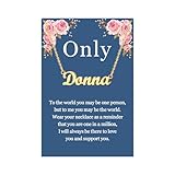 SANNYRA Donna Name Necklace Personalized 18K Real Gold Plated Customized Nameplate Necklace Jewelry Gifts for Women Girls