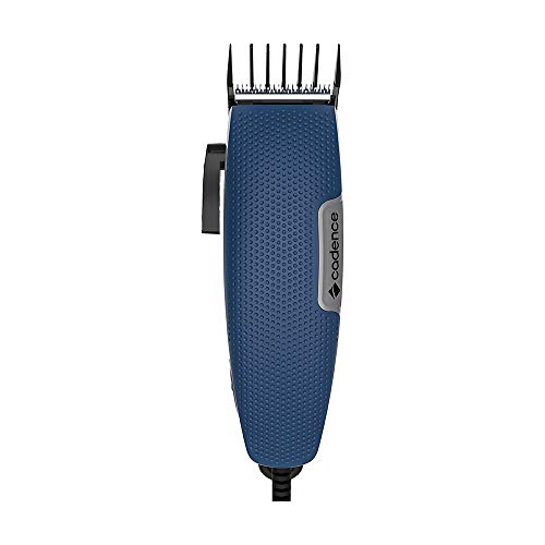 Máquina De Cortar Cabelo Men Barber Line Com Necessaire, Azul E Cinza, 220V, Cadence