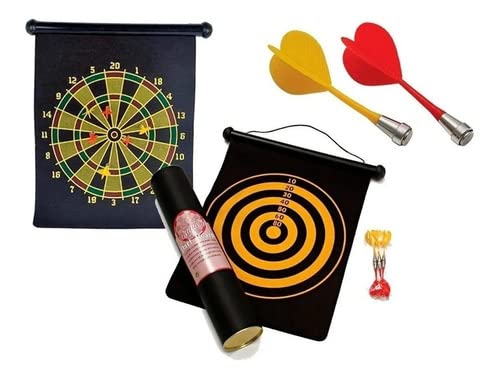 Jogo De Dardos Magnético 46x35cm Alvo Profissional 4 Dardos