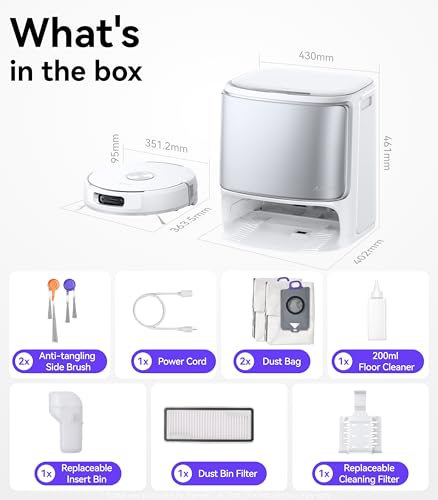 NARWAL Flow Robot Vacuum and Mop Combo, FlowWash Real-Time Self-Cleaning Track Mop, 22,000 Pa Suction, Dual-Camera AI Obstacle Avoidance, Carpet & Edge Cleaning, Self-Emptying Robot Vacuum - Image 7