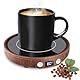 Tassenwärmer,MQFORU Kaffeetassenwärmer,Tassenwärmer mit 3 Temperaturstufen,2-12H Zeitschaltuhr 4 Stunden automatische Abschaltung Kerzenwärmer Platte,Getränkewärmer für Kaffee,Tee,Kerze (Holzmaserung)