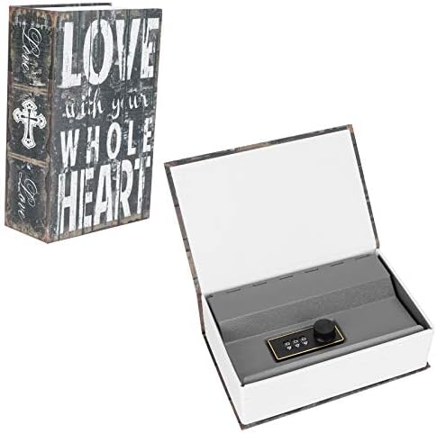 Security Diversion Real Book Safe, Secret Hidden Storage Safe Box Stash Security Box Diversion Book Safe with Key for Storing Money, Jewelry and Passport, 7.2x4.6x2.2inch