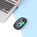Wireless Bluetooth Mouse Rechargeable Laptop Mice with LED Use Portable(BT5.2 and USB 2.4G) Dual Mode Connection Silent Slim Computer Mouse for Laptop/iPad Tablet/Apple MacBook/PC (Black) - Image 5