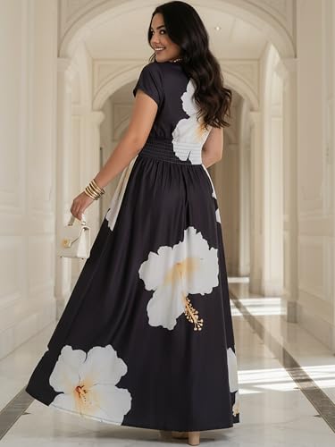 Image of KOH KOH Womens Long Modest Floor Length Flowing Summer Print Maxi Dress