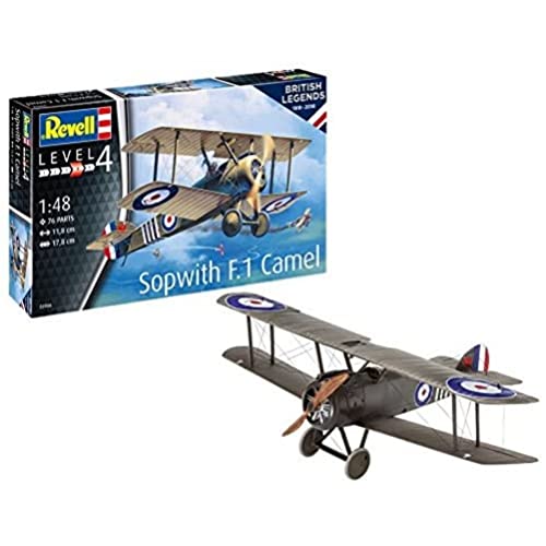 Revell 03906 British Legends Sopwith Camel Model Toy, Scala 1: 48