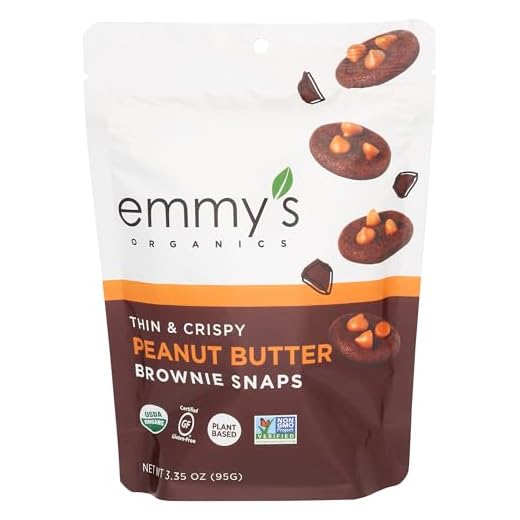 EMMYS Organic Peanut Butter Brownie Snaps, 3.35 OZ