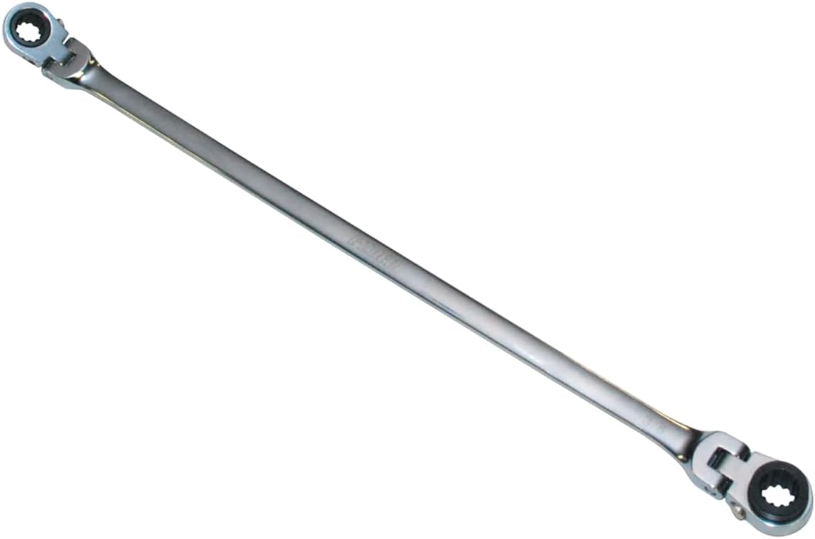 MOUNTAIN 5/16" x 3/8" SAE Double Box Universal Spline Ratcheting Wrench; Reversible, 120 Tooth Design; MTNRF71612