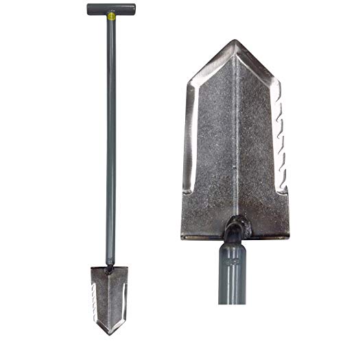 KeepRepel Lesche T- Handle 36' Heavy Duty Metal Detector Shovel w/Serrated Blade