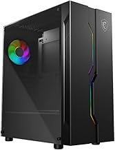 MSI MAG VAMPIRIC 010X Mid Tower Gaming Computer Case Black, 1x120mm ARGB Fan, Mystic Light Sync, MSI ARGB Hub with onboard lighting controller, Tempered Glass Panel,ATX,mATX,mini-ITX 306-7G08X11-809