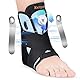 KTQUICK Verstellbare Sprunggelenkbandage mit Drehknopf, Fußbandage mit Abnehmbarem Stabilisator für Plantarfasziitis, Arthritis, ACL, Gelenkschmerzen, Fersensporn, Sport, Rechts & Links - M