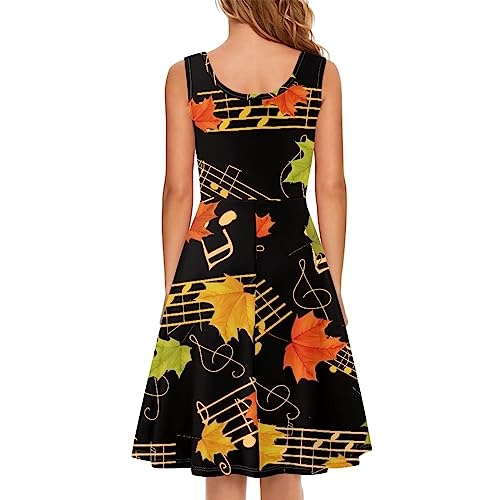 Image of Women's Casual Loose Sundress Midi Sleeveless Crewneck Dress Summer Beach Tank Dress with Pockets