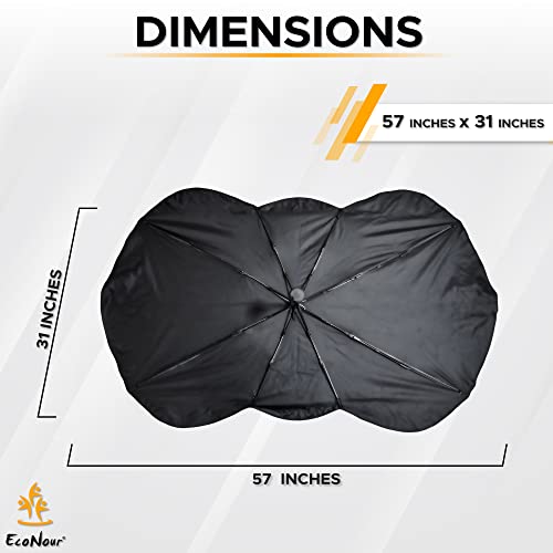 Econour Umbrella Sunshade + Window Shades | Reflects Uv Rays | Adjustable Elastic Fabric Baby Shade For Car #TOP4