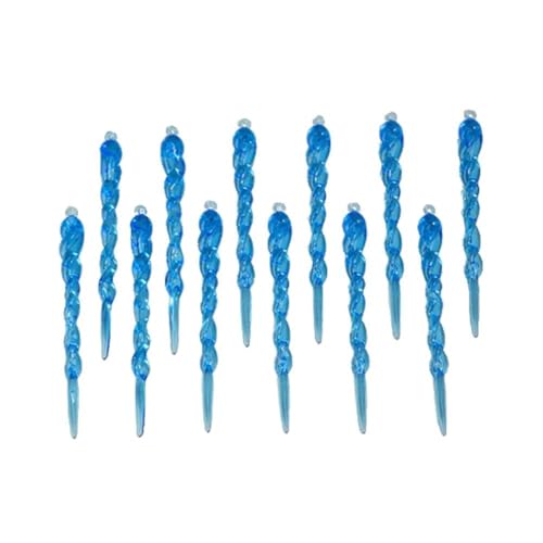 Icicle Ornaments For Christmas Tree, Plastic Crystal Glass Icicle Ornaments, Tree Hanging Drop Christmas Decorations For Tre
