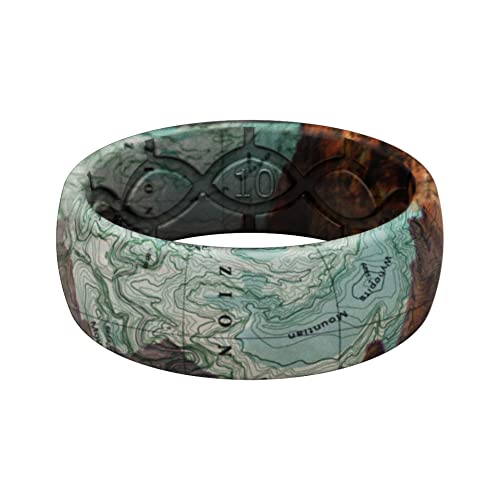 Groove Life Nomad Zion Silicone Ring Breathable Rubber Wedding Rings for Men, Lifetime Coverage, Unique Design, Comfort Fit Ring - Size 12
