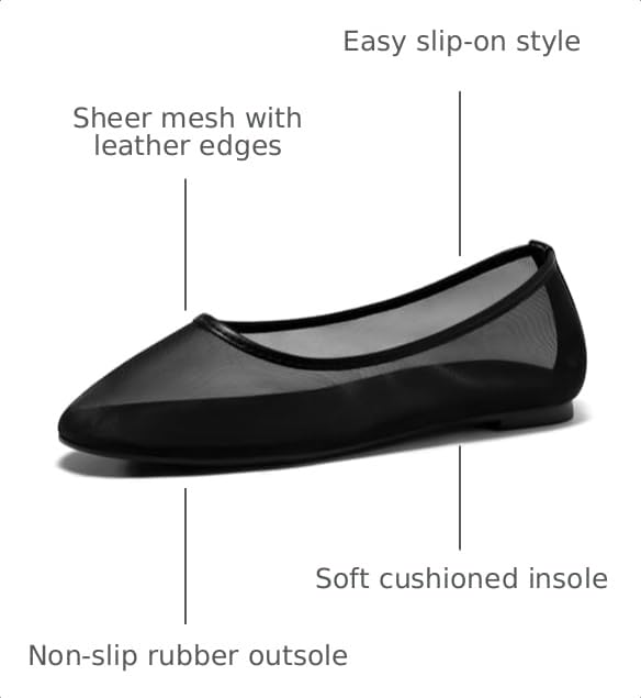 Image of Coutgo Women's Mesh Ballet Flats