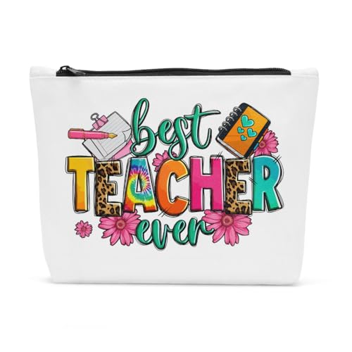 Sldpngo Teacher Makeup Bag, 10x7.5x2 inches