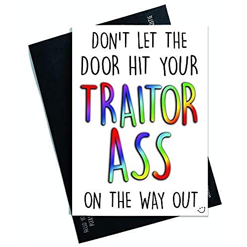 Funny New Job Card Traitor Ass Coworker Leaving Good Luck Congrats New Job Colleague Leaving Goodbye Leaving Job Funny Card Joke PC551