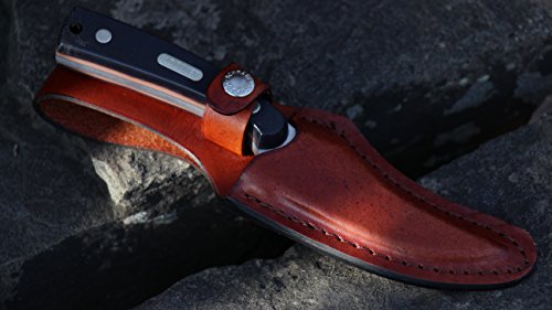 Old Timer 152Otcp Sharpfinger 7.1In S.s. Full Tang Fixed Blade Knife With 3.3In Clip Point Skinner Blade, Black Sawcut Handle, And Leather Belt Sheath For Hunting, Camping, Skinning, Edc, And Outdoor #TOP5