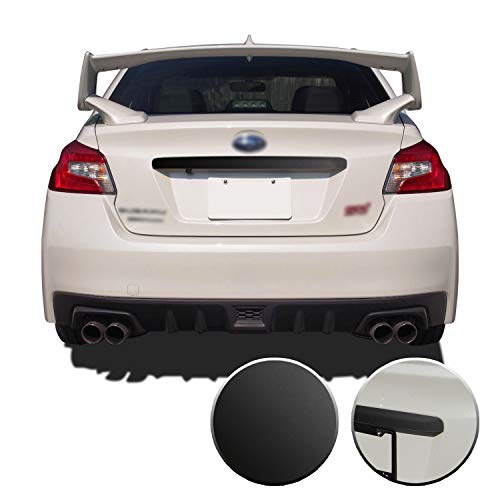 Trunk Trim Accent Vinyl Decal Overlay Wrap Compatible with Subaru WRX STi 2015 2016 2017 2018 2019 2020 - Metallic Matte Chrome Black