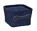 WENKO Anela - Cesta de baño cuadrada (14 x 9 x 14 cm), color azul oscuro
