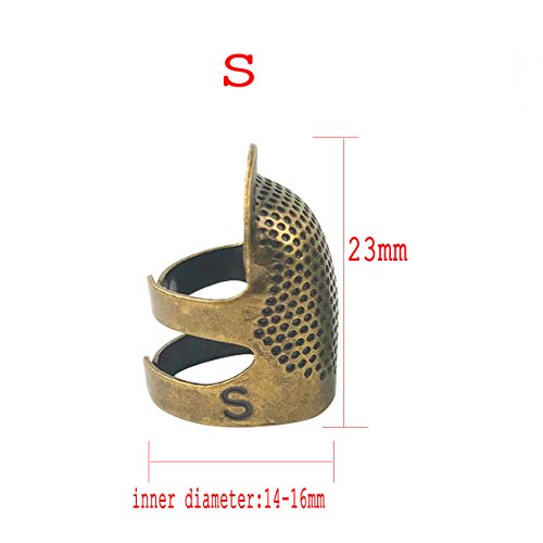 D&D Sewing Thimble Finger Protector, Adjustable Finger Metal Shield Protector Pin Needles Sewing Quilting Craft Accessories Diy Sewing Tools (Small) #TOP2