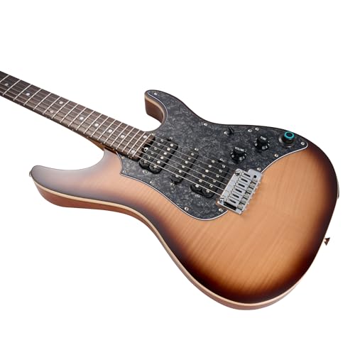 GTRS SL810 Smart Electric Guitar Kit with Stero Output，Effects System, HHS Pickup, Loop Drum Machine, 12 Hours Battery Life, Rosewood Fretboard(brown) by GTRS - Image 5