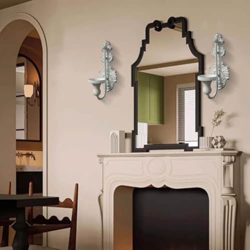 Candelabro de pared vintage en hierro fundido resistente 3