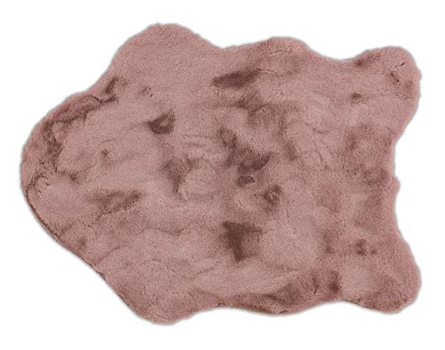 Schöner Wohnen Tender Kunstfell-Teppich 90x60 Altrosa