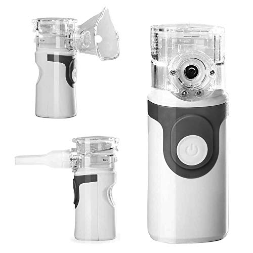 Portable Handheld Nebulizer, Small Ultrasonic Nebulizer of Tiny Mist, Smart Mesh Nebulizer with Two Mist-Spray Modes for Kid and Adult