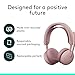Logitech Zone Wireless 2 ES for Business - Noise-Canceling Wireless Headset with Adaptive Hybrid ANC, Bluetooth, USB-C & USB-A, Microsoft Teams Certified - Rose