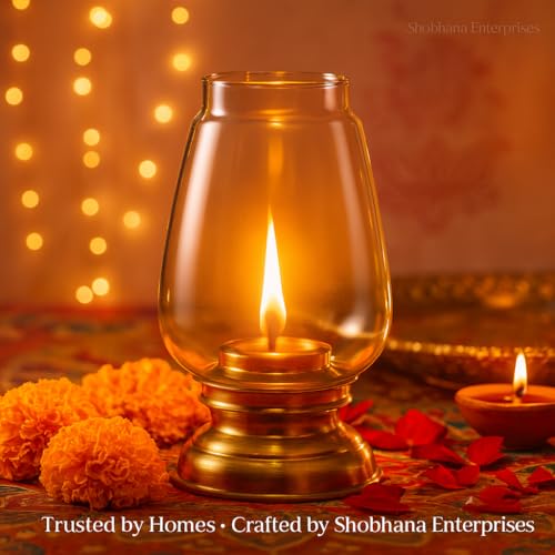 Image of Chimney for Hurricane Lantern | Cover for Diya, Lamp & Lantern | Wind Protector Chimney for Akhand Jyot, Candle Holders (Glass Cover Only, Without Diya) (Clear, 6 cm Bottom Dia)