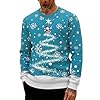 Mens Christmas Jumper Sweatshirts Novelty Knitwear Top Long Sleeve Sweaters Xmas Jumpers Santa Sweatshirt Festive Sweater Sweater Top Jumpers Adult Christmas Sweatshirt Boys Festive Santa Tops S-5Xl #1