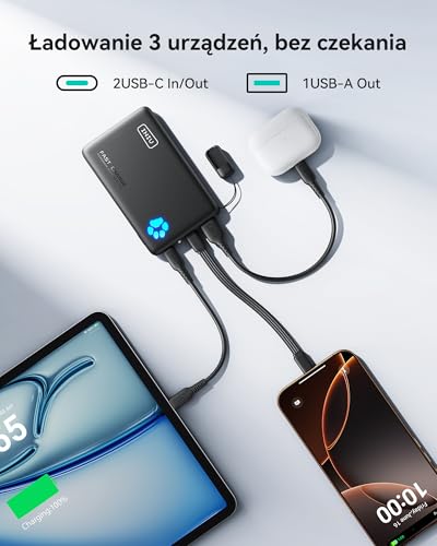 INIU 45W Power Bank, 10000mAh Ultra Small PD3.0 Fast Charging Portable Charger, Safe Airplane Powerbank for iPhone 17 16 15 Pro Max Mini Plus Samsung, Huawei, iPad Pro