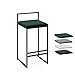 Gsej-Sgabelli da bar Sedia Alta da Bar Minimalista da Cucina Minimalista nordica, Morbido Cuscino in Flanella, Sedia da casa Verde Bianco Grigio Verde, Altezza Seduta: 60 cm / 24 Pollici