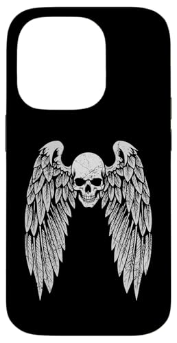 Grunge Wings Angel On Back Skull y2k 2000s Goth Emo Harajuku �X�}�z�P�[�X iPhone 14 Pro �p