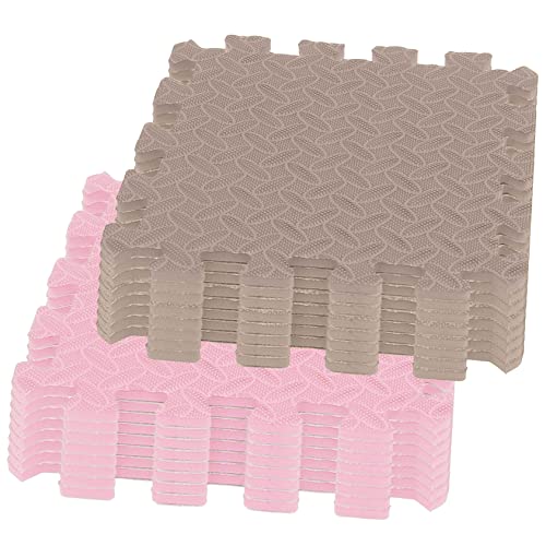 Yardwe 16pcs Interlocking Foams Play Mat for Boy Girl Floor Pads Non Slip Thickened Soft Tiles Safe for Indoor Play and Crawling Activities
